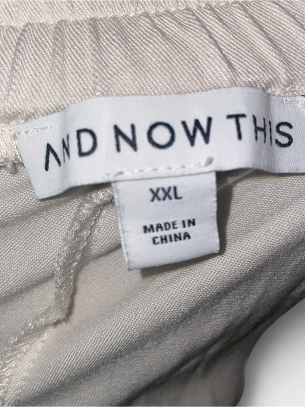 And Now This Women's Cream Trousers - XXL